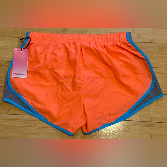 90 Degree by Reflex Neon Orange Running Shorts XL NWT - Picture 2 of 4